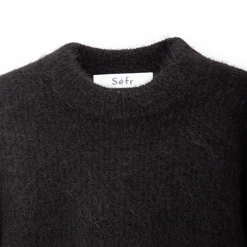 Séfr Haru Sweater Black Alpaca MFW24HARU Degli Uberti